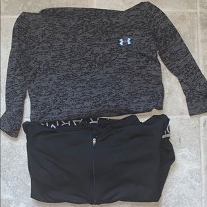 Under armour sweatshirt and shirt
